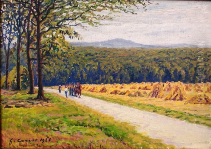 Sur Le Chemin Des Champs Oil Painting by Gustave Cariot