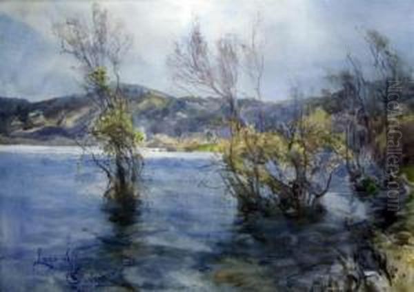 Lago Albano Oil Painting by Onorato Carlandi
