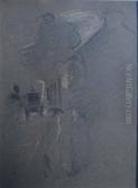 Street Scene With Figures Oil Painting by Arthur Beecher Carles