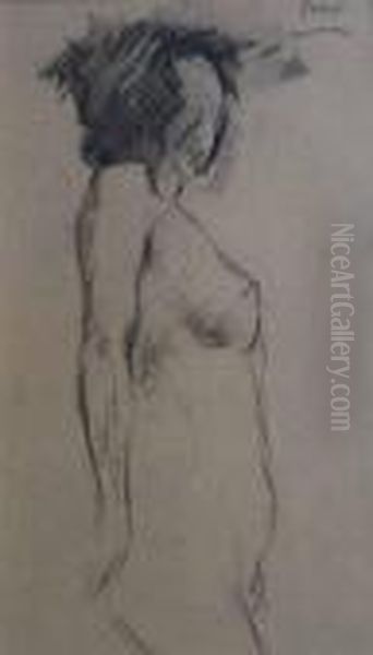 Standing Nude Oil Painting by Arthur Beecher Carles