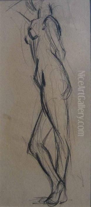 Standing Nude Oil Painting by Arthur Beecher Carles