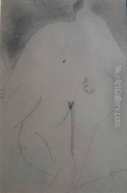 Abstract Nude Oil Painting by Arthur Beecher Carles