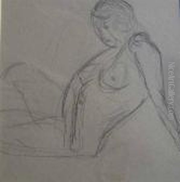 Reclining Nude Oil Painting by Arthur Beecher Carles