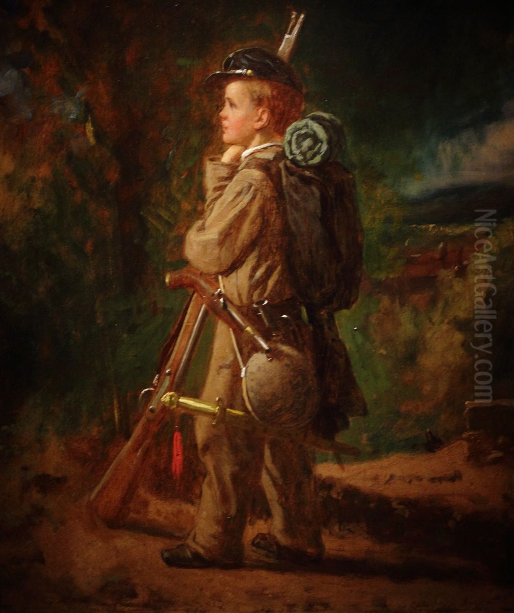 Little Soldier Oil Painting by Eastman Johnson