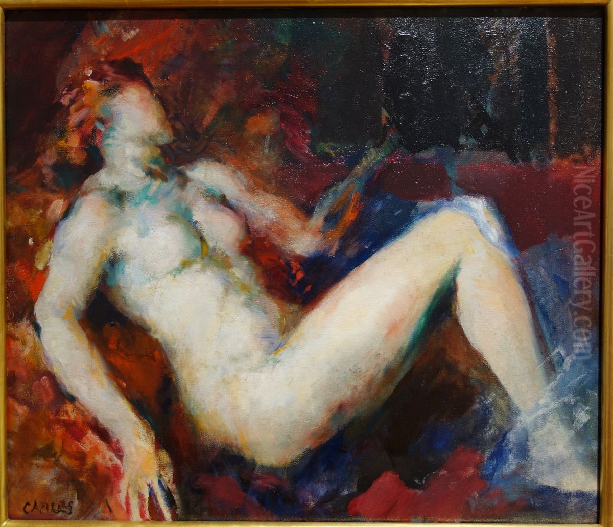Reclining Nude Oil Painting by Arthur Beecher Carles