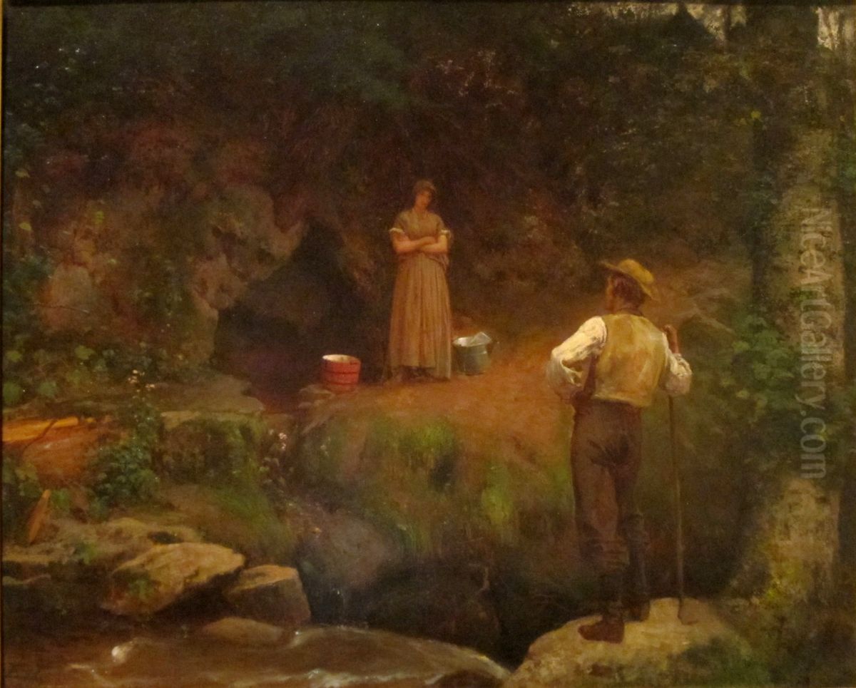 The Early Lovers Oil Painting by Eastman Johnson