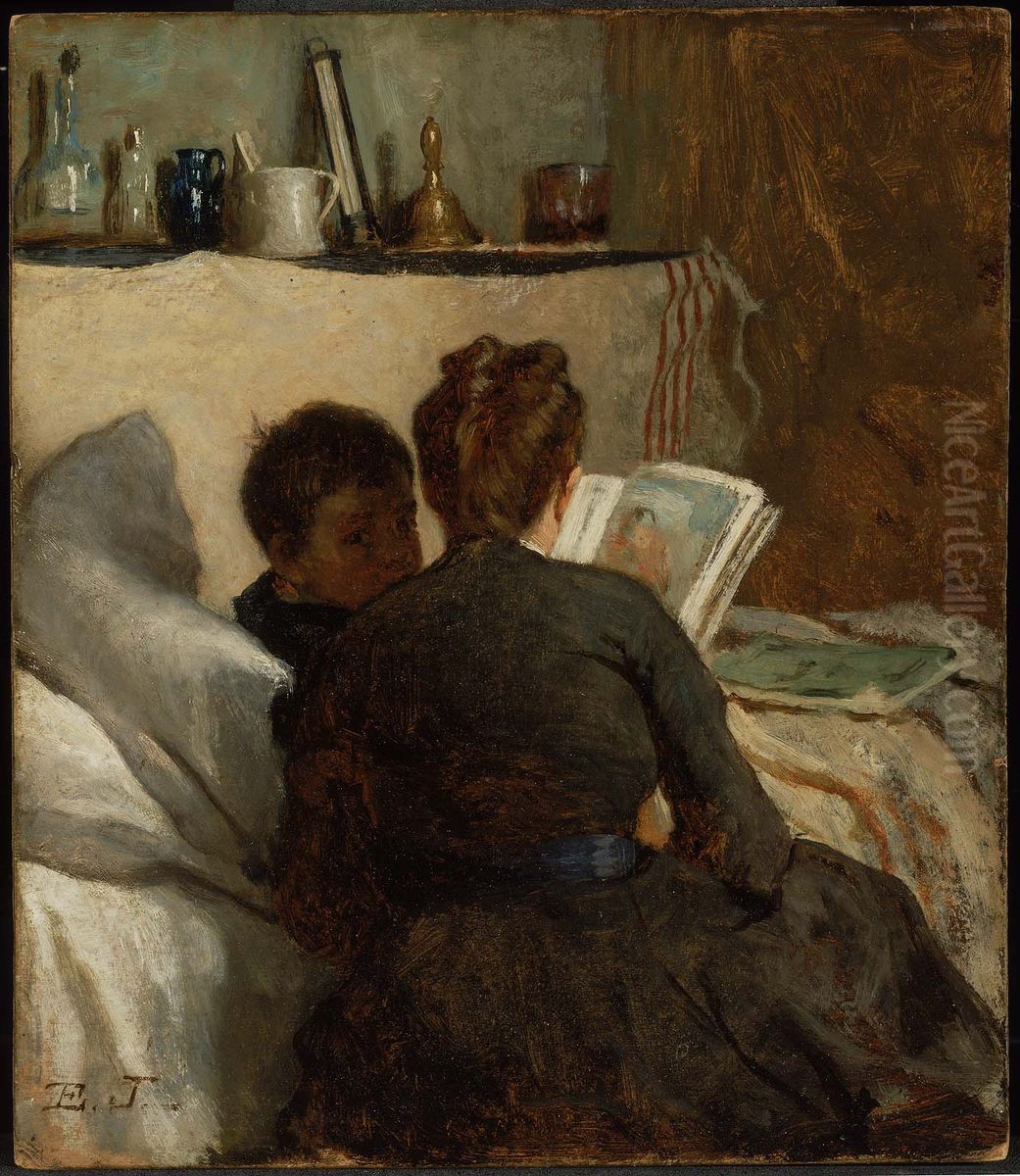 The Little Convalescent Oil Painting by Eastman Johnson