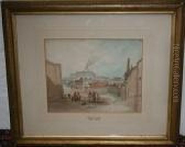 Reids Brewery From Clarkenwell Prison Oil Painting by John Wilson Carmichael