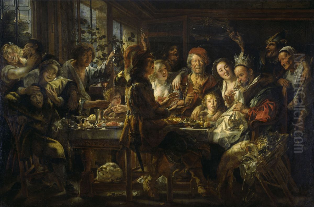The Bean King Oil Painting by Jacob Jordaens