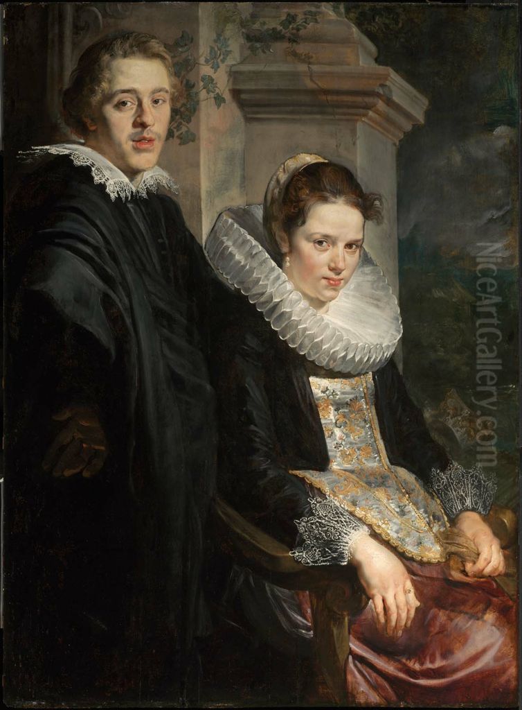 Portrait of a Young Married Couple Oil Painting by Jacob Jordaens
