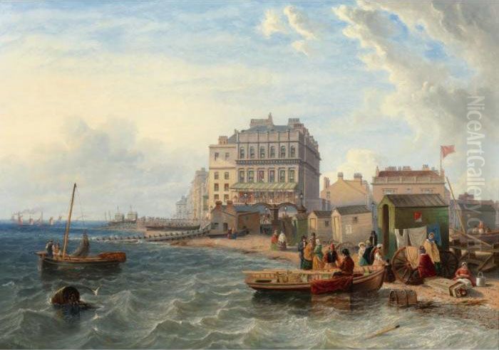 Brighton Beach Oil Painting by John Wilson Carmichael