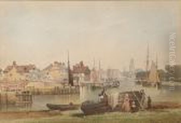 Boston, Lincolnshire Oil Painting by John Wilson Carmichael