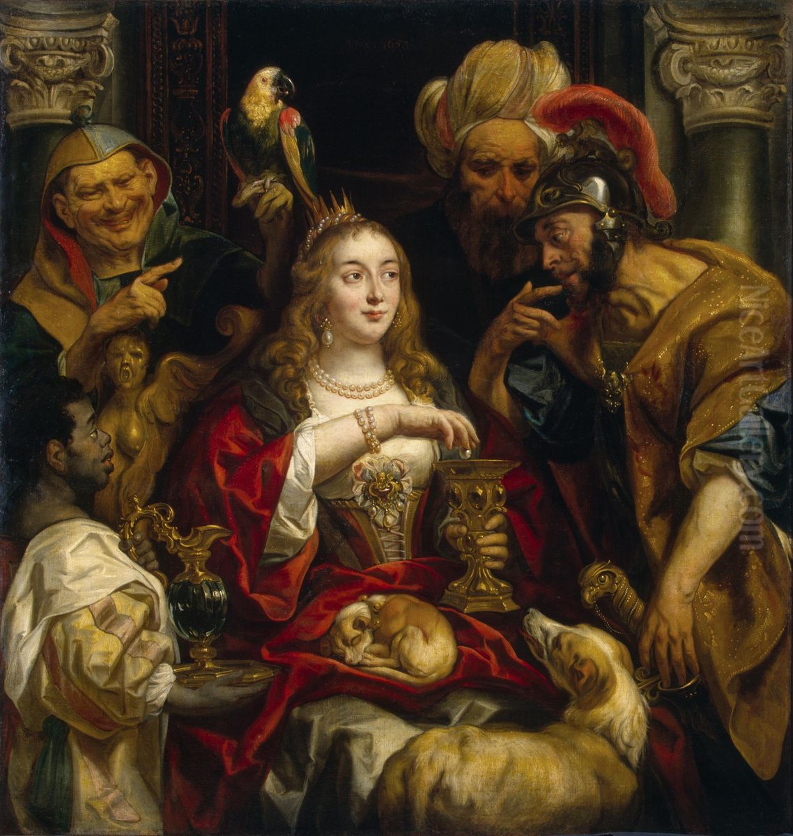 Cleopatra's Feast Oil Painting by Jacob Jordaens