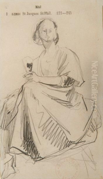 Personnage Oil Painting by Jean-Baptiste Carpeaux