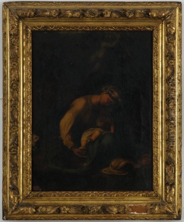 Repos Pendant La Fuite En Egypte Oil Painting by Annibale Carracci
