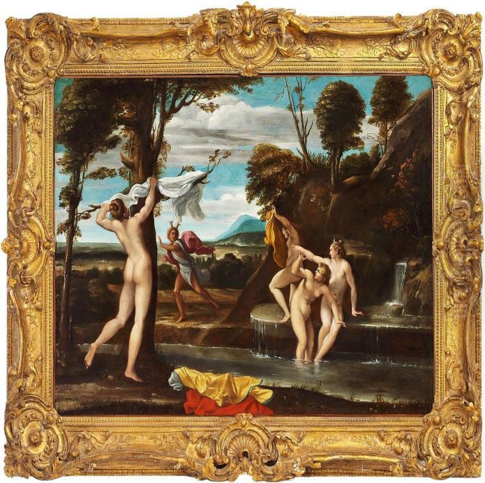 Diana And Acteon Oil Painting by Annibale Carracci