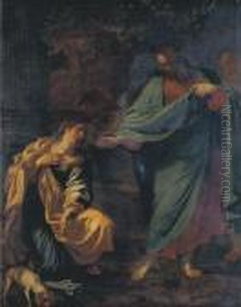 Cristo E La Cananea Oil Painting by Annibale Carracci