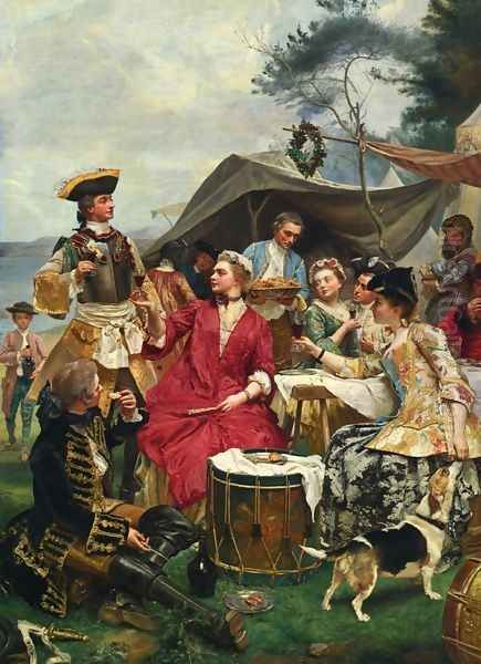 Welcome Oil Painting by Jacquet Gustave