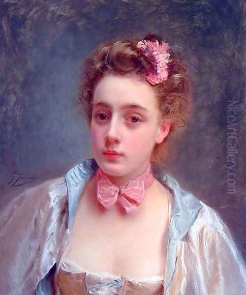 Dressed for the Ball Oil Painting by Jacquet Gustave