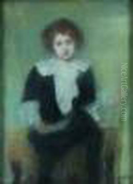 Portrait D'enfant Oil Painting by Pierre Carrier-Belleuse