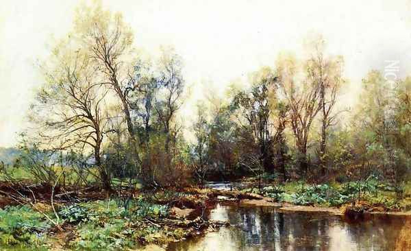 A Clear Stream Oil Painting by Hugh Bolton Jones