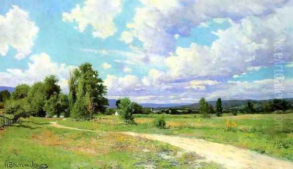 The Road to the Village Oil Painting by Hugh Bolton Jones