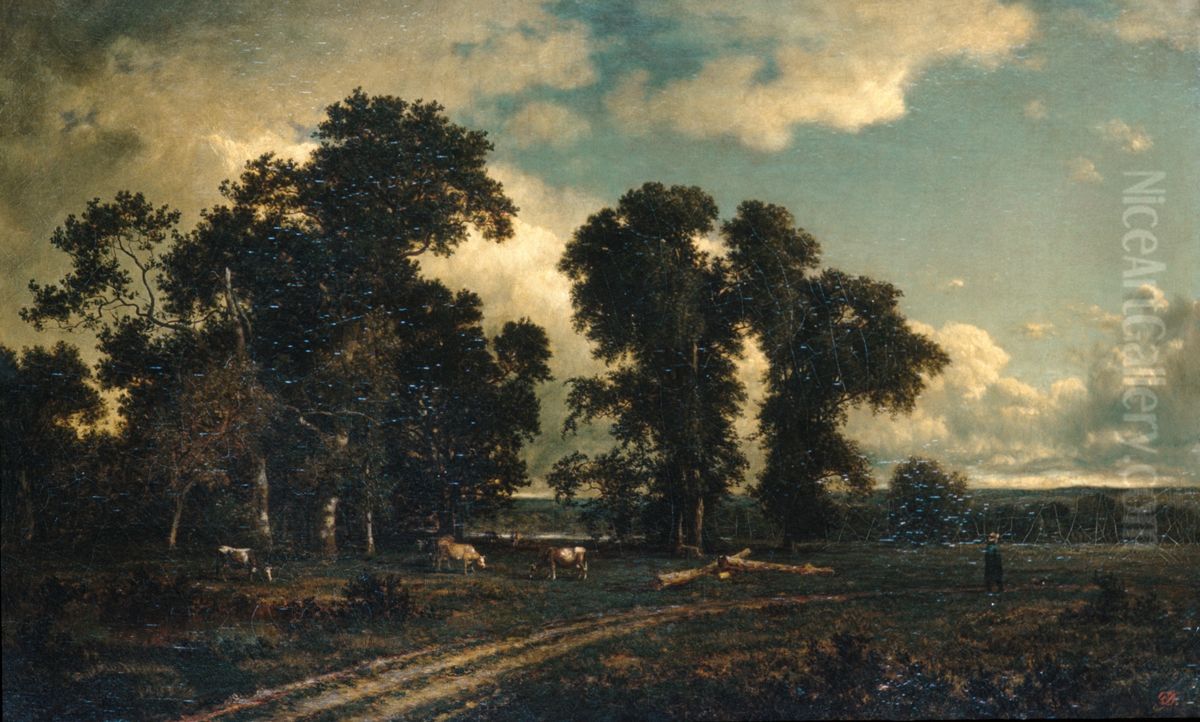 On the Unadilla, New York Oil Painting by David Johnson