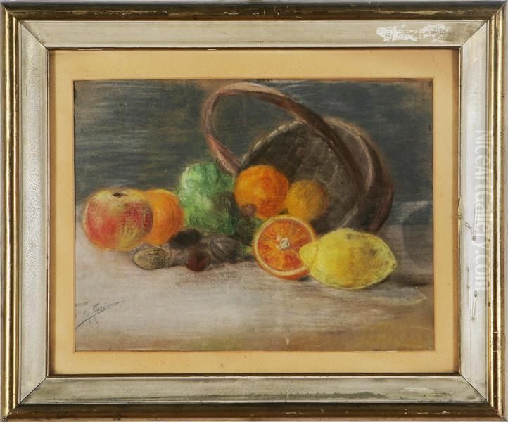 Natura Morta Di Frutta Oil Painting by Giuseppe Casciaro