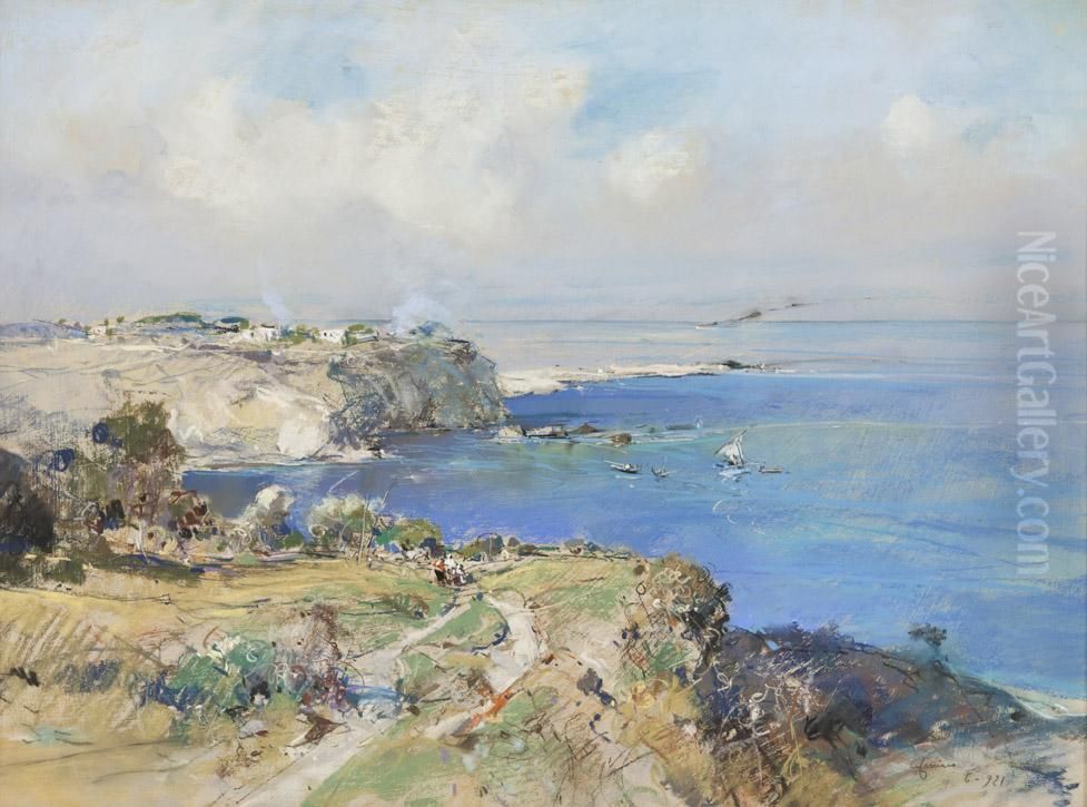 Veduta Marina Oil Painting by Giuseppe Casciaro