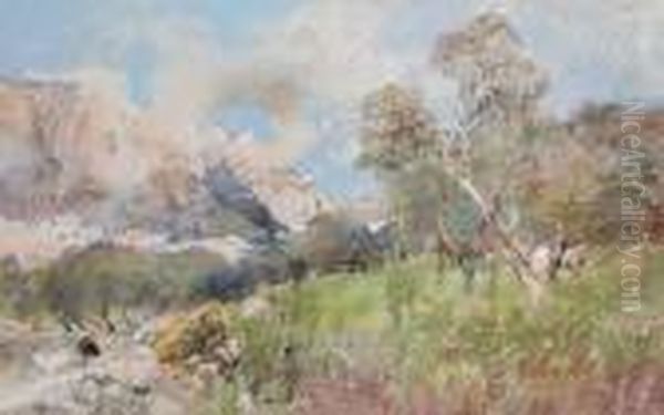 View Of Capua Oil Painting by Giuseppe Casciaro