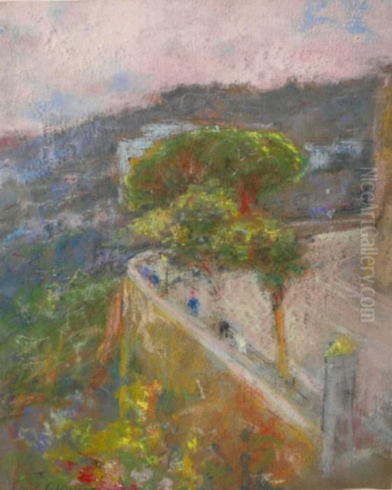 Strada Costiera Oil Painting by Giuseppe Casciaro