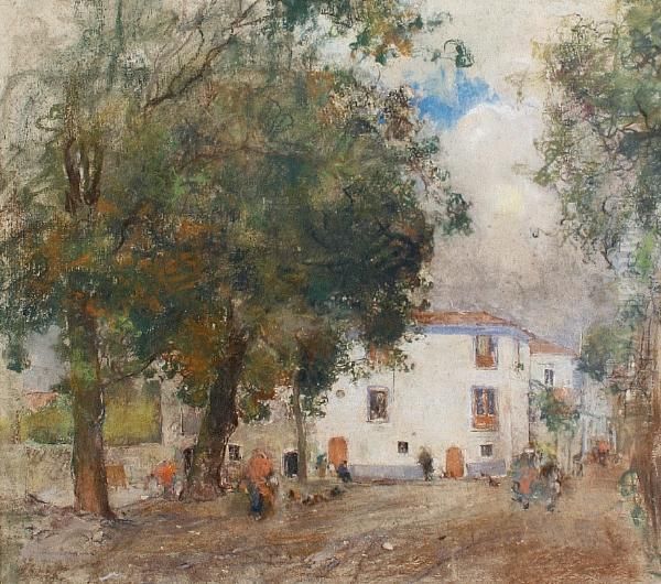 A Peaceful Day Oil Painting by Giuseppe Casciaro