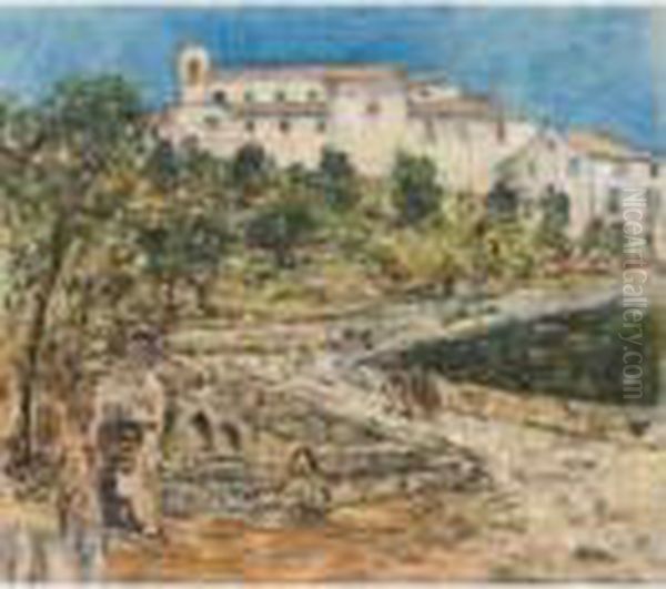 Sant'arcangelo Di Benevento Oil Painting by Giuseppe Casciaro