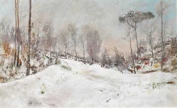 Neve Oil Painting by Giuseppe Casciaro