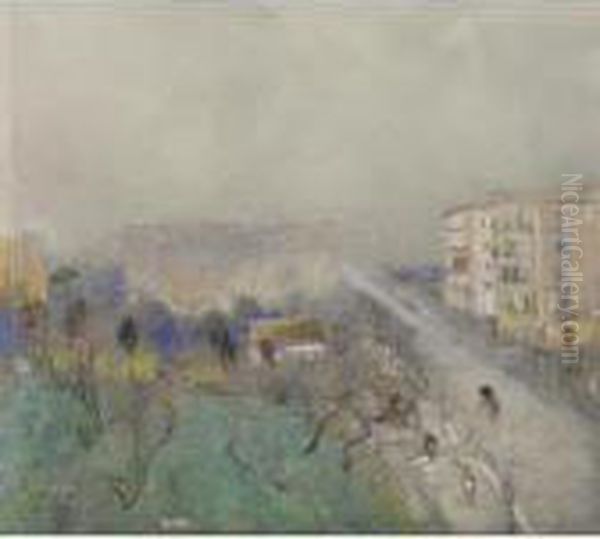 Nebbia Al Vomero Oil Painting by Giuseppe Casciaro