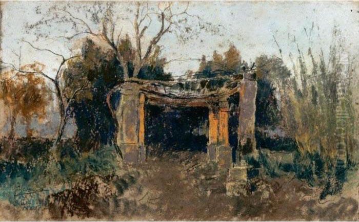 Il Portale Oil Painting by Giuseppe Casciaro