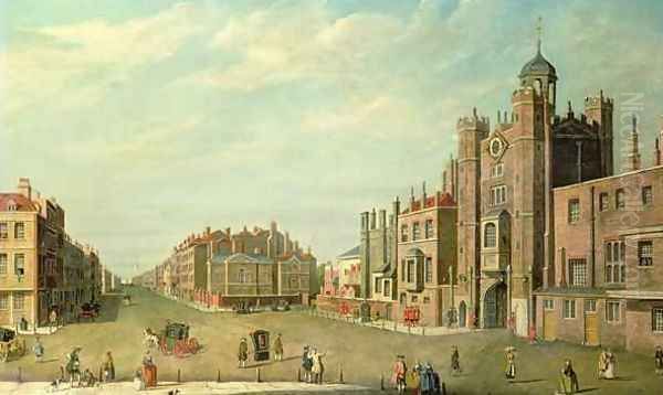 St Jamess Palace and Pall Mall Oil Painting by William James