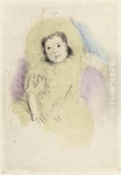 Margot Wearing A Bonnet, 
No.1 Oil Painting by Mary Cassatt