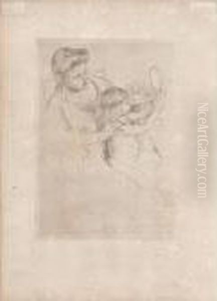 Looking Into The Hand Mirror Oil Painting by Mary Cassatt