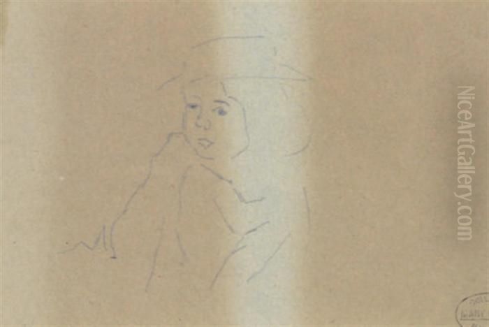 Sketch Of Mathilde Oil Painting by Mary Cassatt