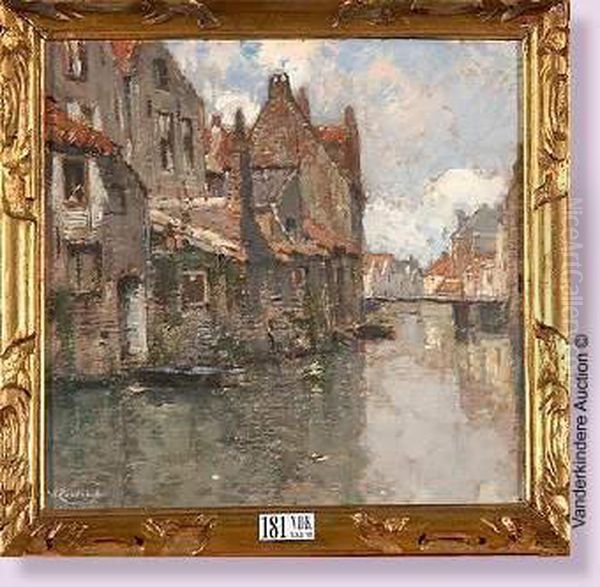 Coin De Bruges Oil Painting by Hendrick, Henri Cassiers