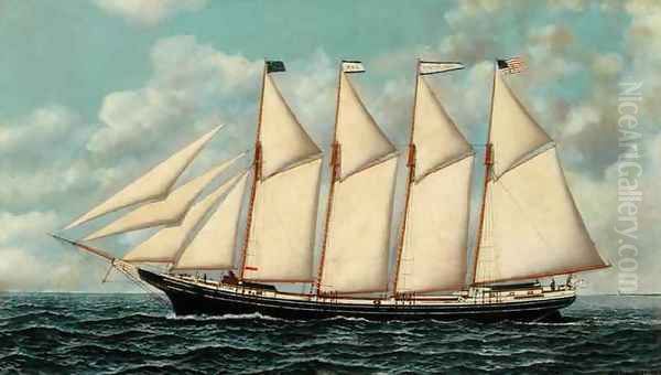 The Schooner Dorothy Belle Oil Painting by Antonio Nicolo Gasparo Jacobsen
