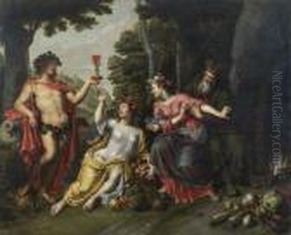 Les Quatre Saisons Oil Painting by Pieter Casteels