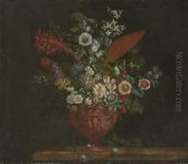 Cock's Comb Oil Painting by Pieter Casteels