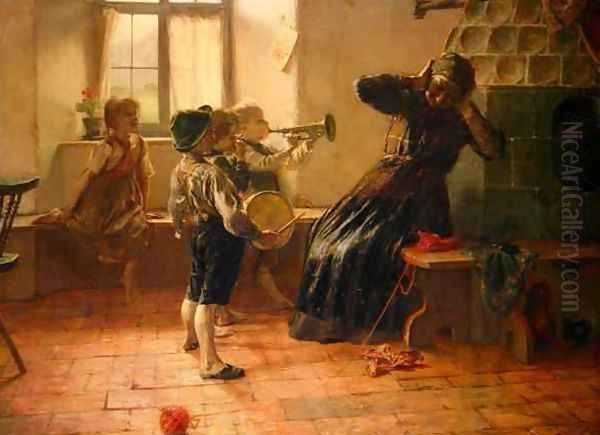 The Concert Oil Painting by Georg Jacobides