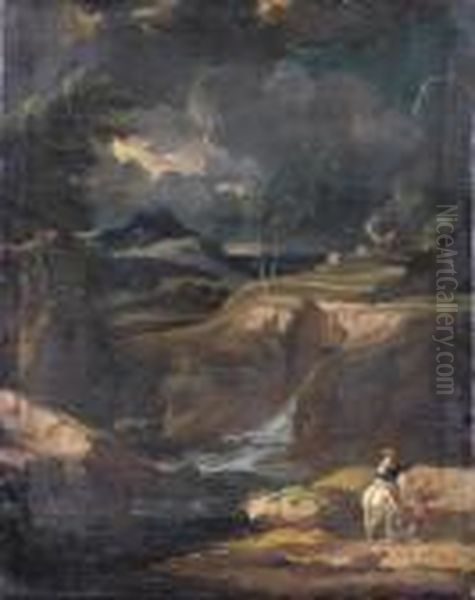 Paesaggio Con Pastori Oil Painting by Pieter the Younger Mulier