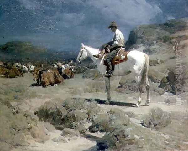 Singing Em to Sleep Oil Painting by Frank Johnson