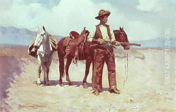 A Tense Moment Oil Painting by Frank Johnson