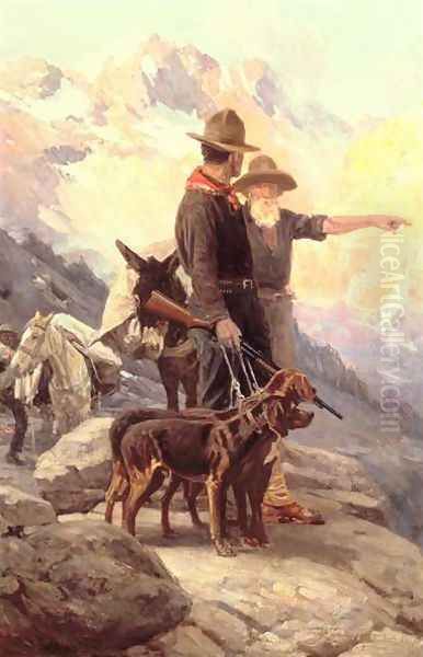 The Mountain Hunt Oil Painting by Frank Johnson