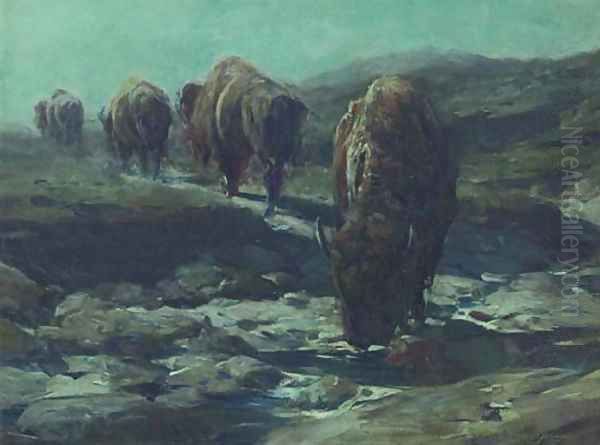 Into the Night Oil Painting by Frank Johnson